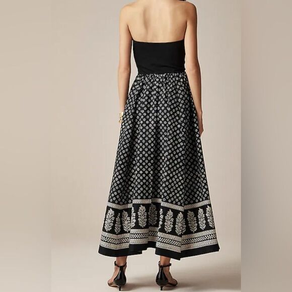 J.Crew Strapless mixy dress in block print NWT Size L - Picture 3 of 10